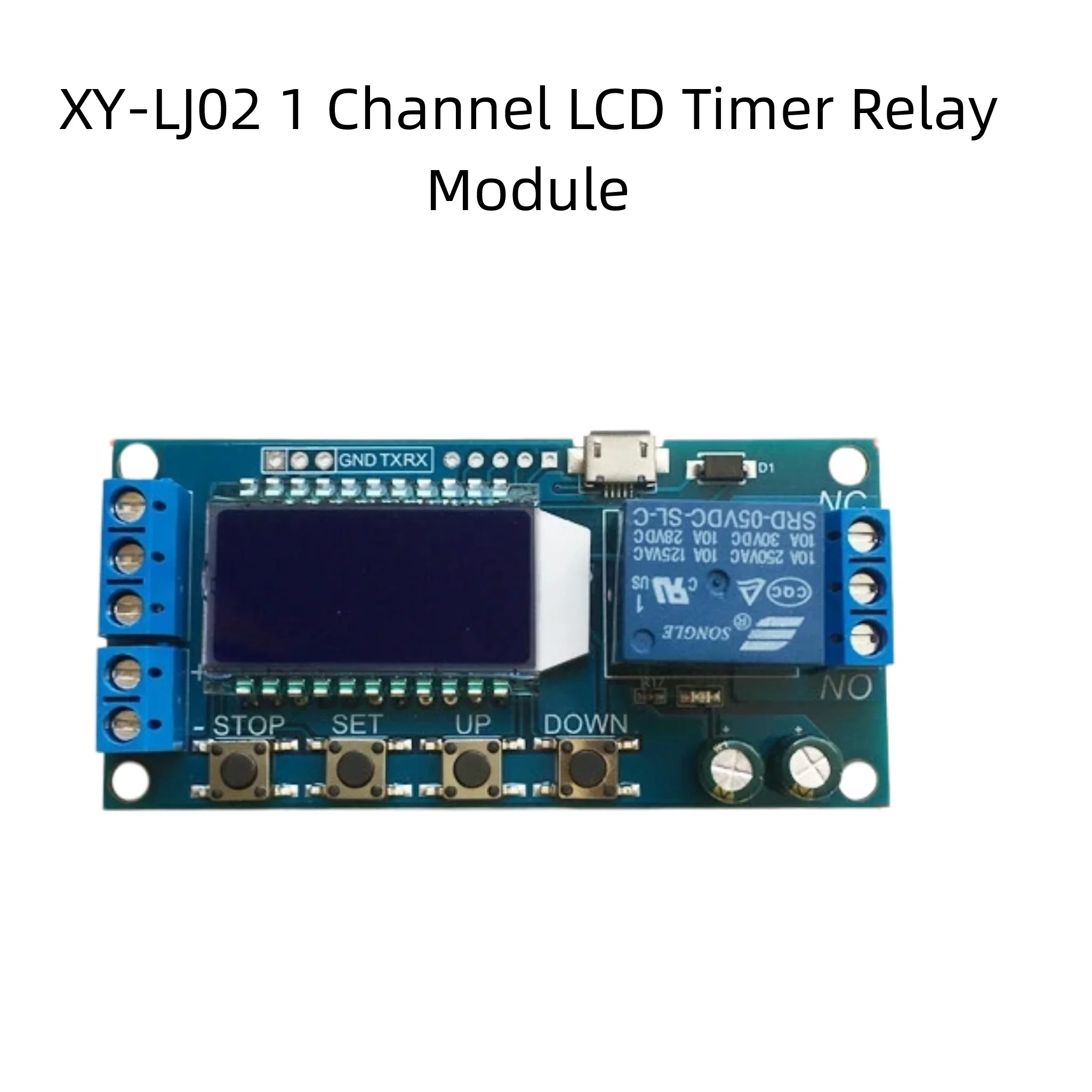 XY-LJ02 1 Channel LCD Timer Relay Module, Trigger Delay Cycle Timing Circuit Switch for Electronic DIY Control Project