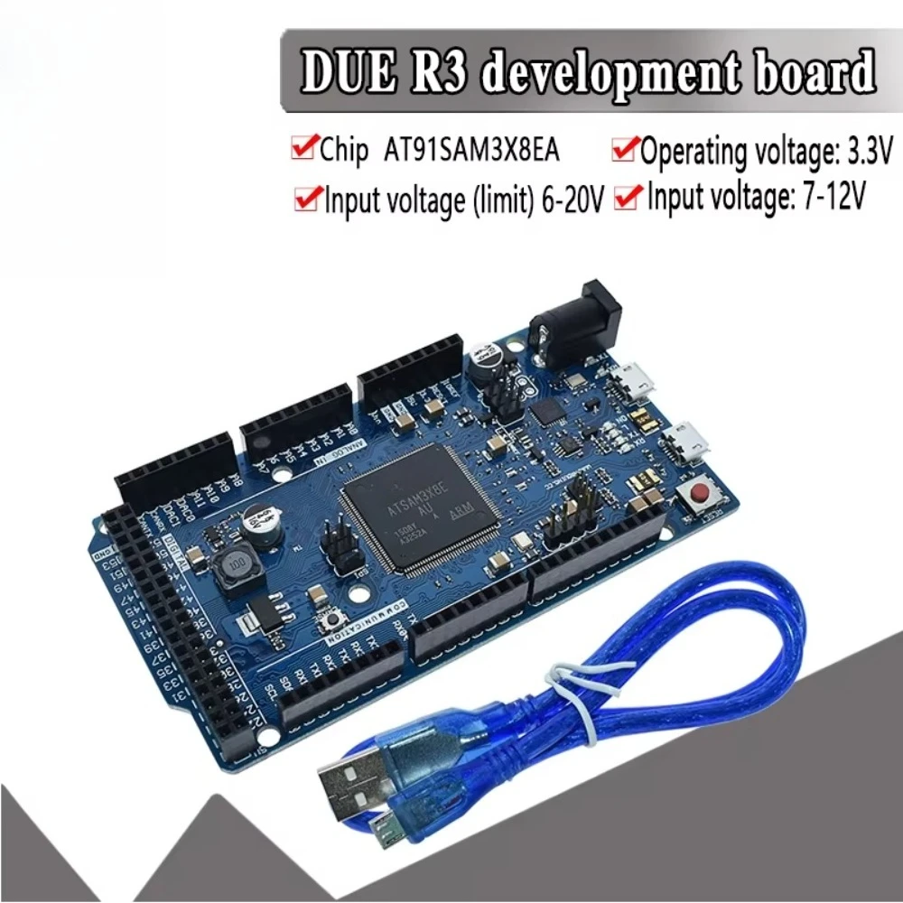 

Placa oficial DUE R3 AT91SAM3X8E SAM3X8E Módulo placa Control ARM Cortex-M3 de 32 bits para placa desarrollo Arduino