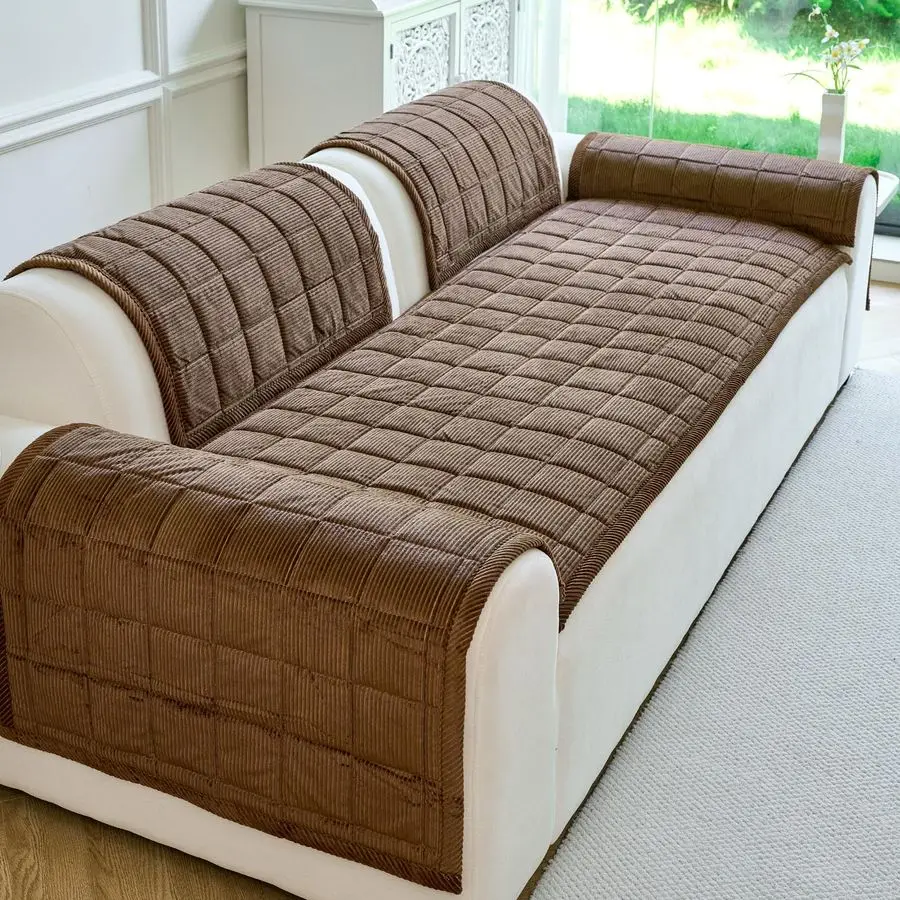 

Чехол для собак, моющийся, нескользящий, для дивана с 3 подушками, подходит для домашних животных, мягкий, пушистый, чехол для дивана для собак.