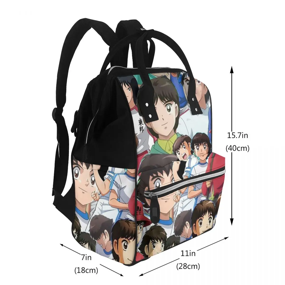Japan Football Manga Captain Tsubasa Student Backpack School Bag Hiking Travel Daypack for Men Women Bookbag Shoulder Bags