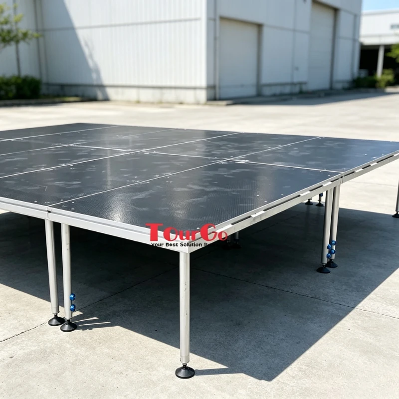 Outdoor Aluminum Stage Frame Concert Music Stage With Adjustable Legs