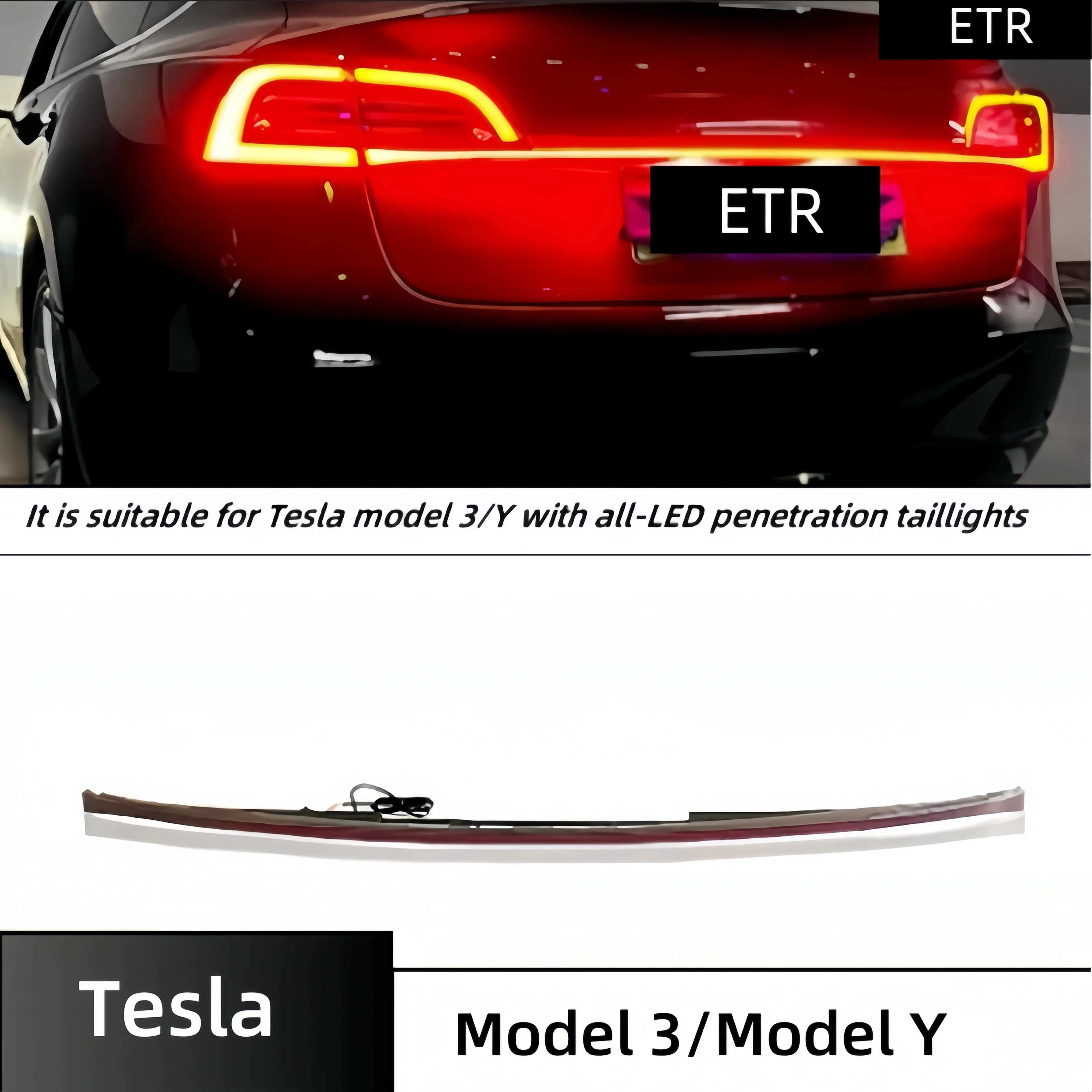 

Автомобильные задние фонари для Tesla model3/y, Модернизированная версия с новой неразрушающей установкой через задний фонарь