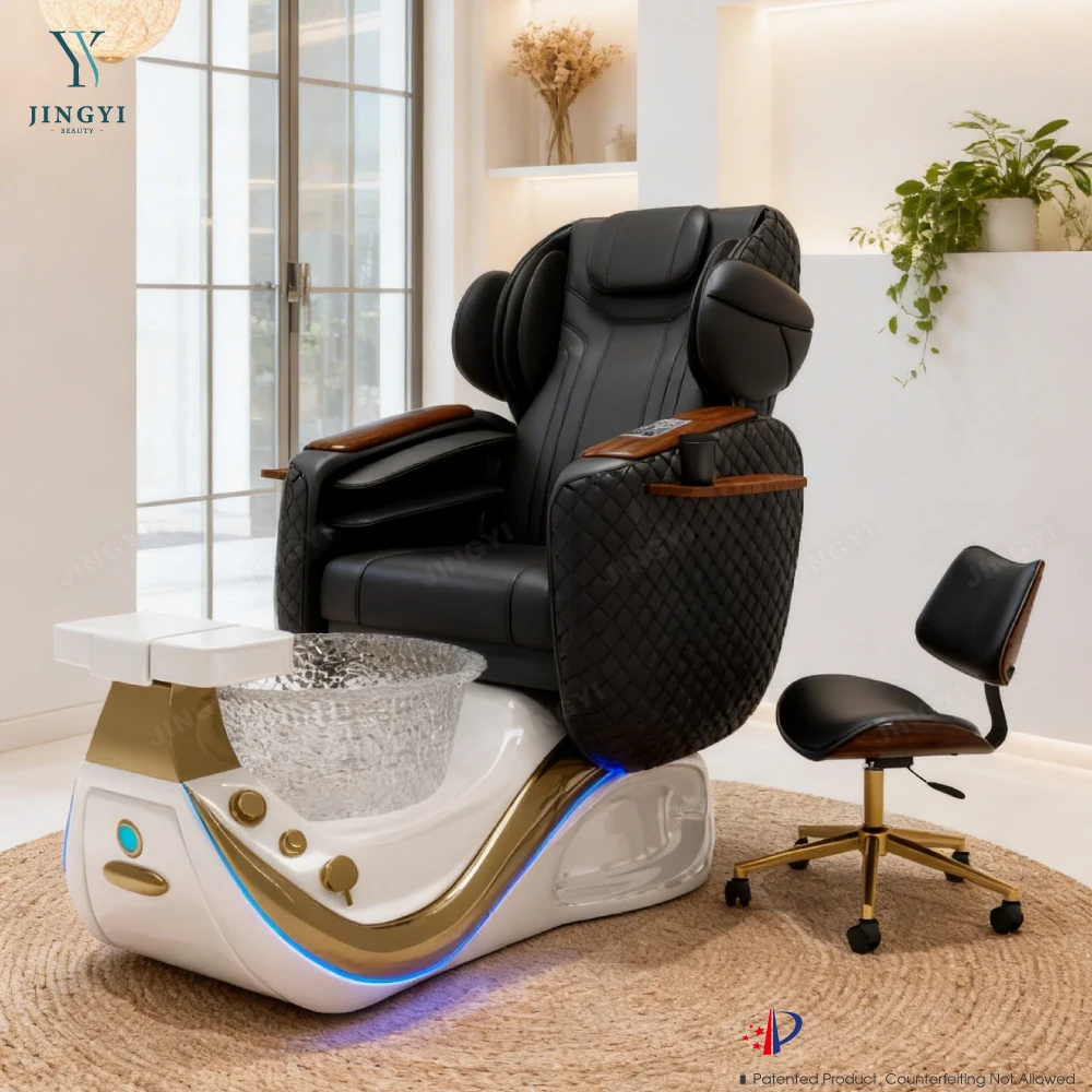High-end light surfing foot spa pedicure chair with back massage modern salon manicure pedicure station lie down