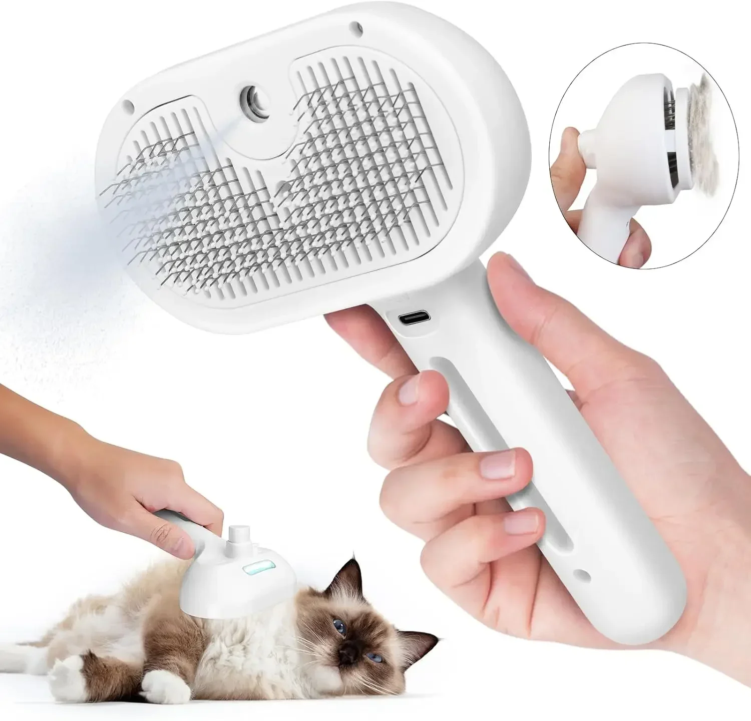 

Dogs Cats Accessories Pet Spray Grooming Comb Remove Floating Hair Fluffs Hair Water Steam Styling