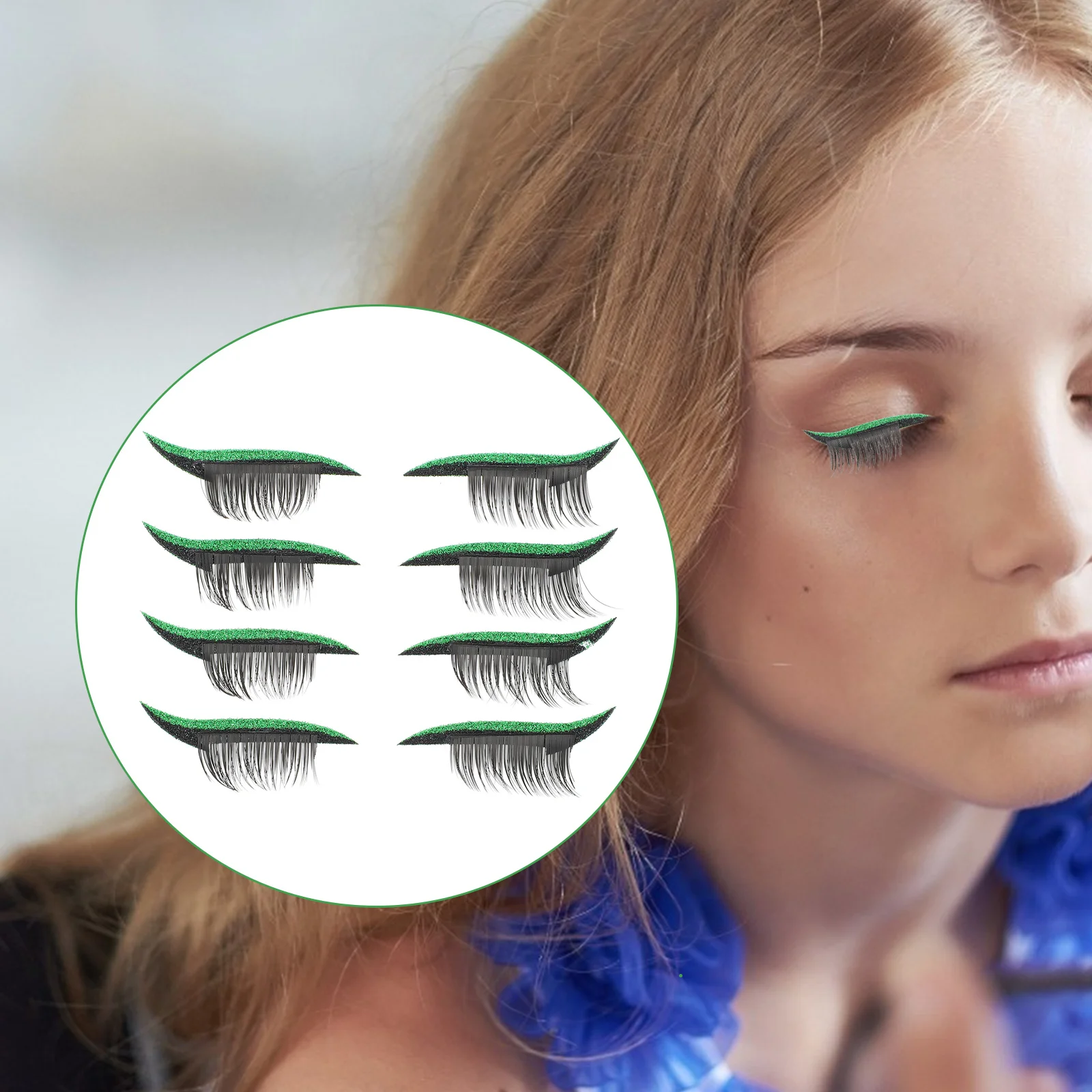 4 paar valse wimpers make-up sticker lijn eyeliner potloden voor vrouwen plakband dubbelzijdig waterdichte stickerstrip