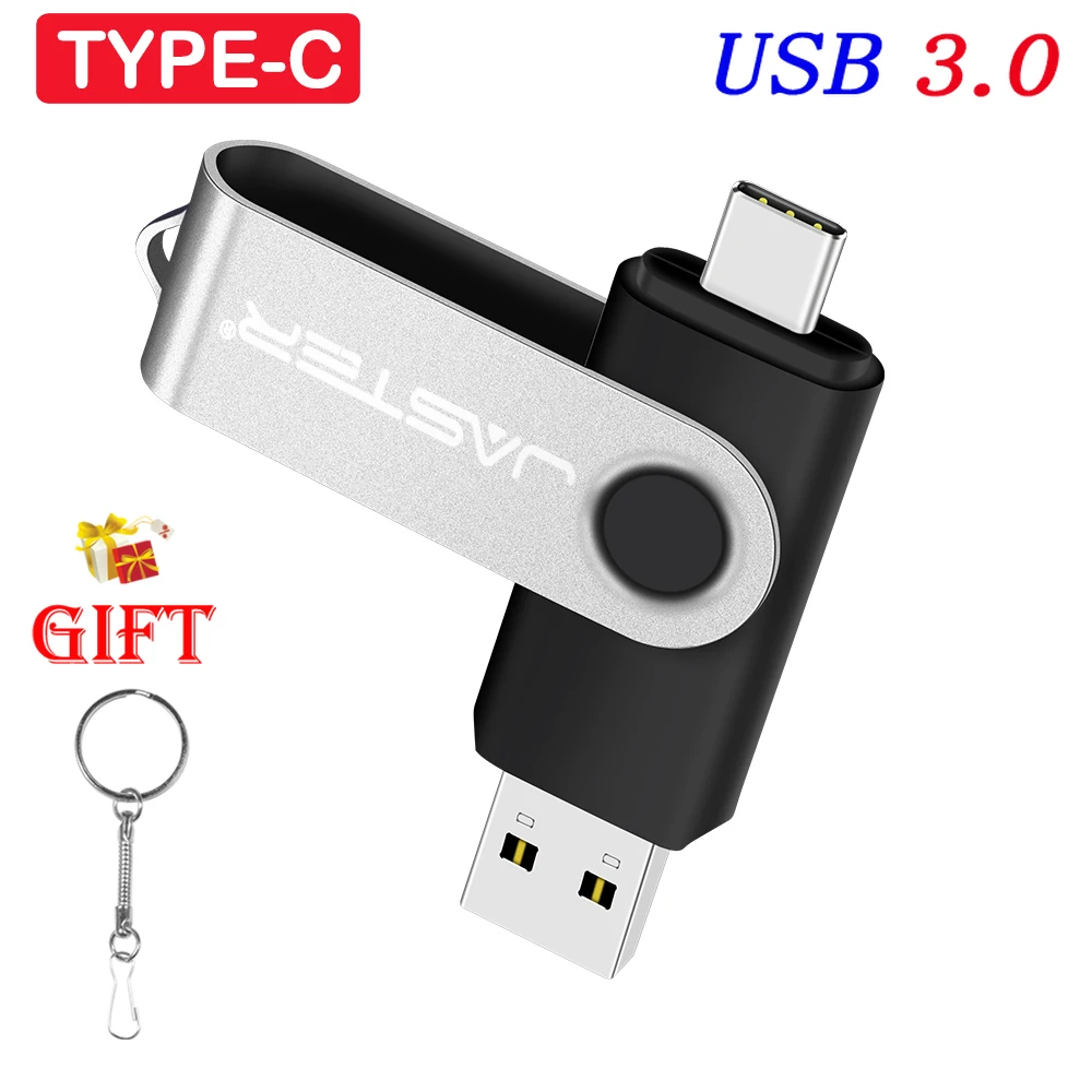 

TYPE-C USB 3.0 Flash Drive 64GB Rotatable OTG Pen Drive 32GB Free Key Chain Memory Stick for Mobile Phone Pendrive 8G High Speed