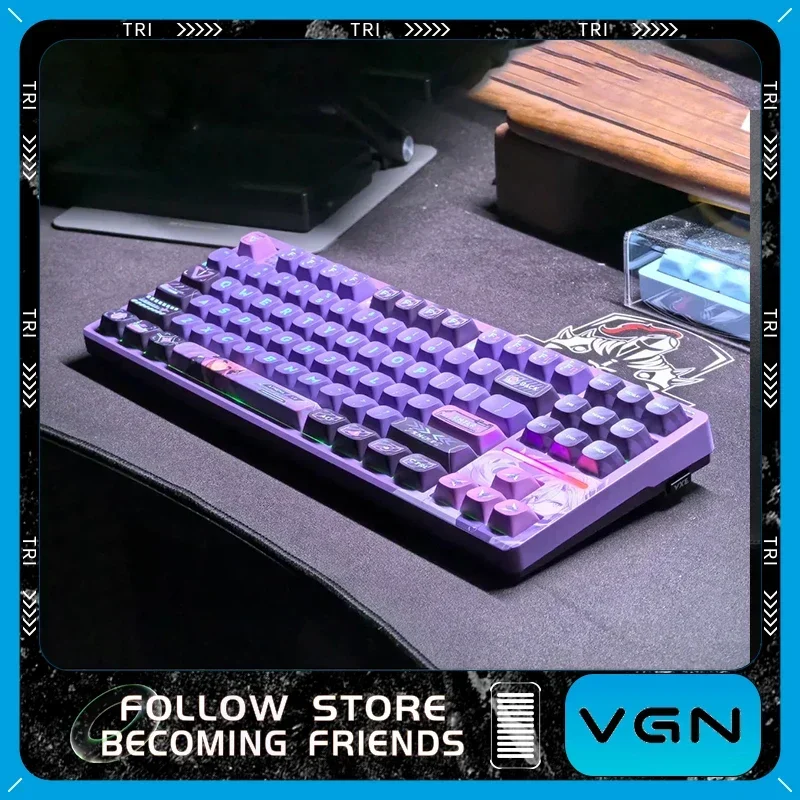 VGN V87/V87pro Three Mode Mechanical Keyboard Connection Customized Mechanical Keyboard Ergonomic Structure Hot Plug Keyboard