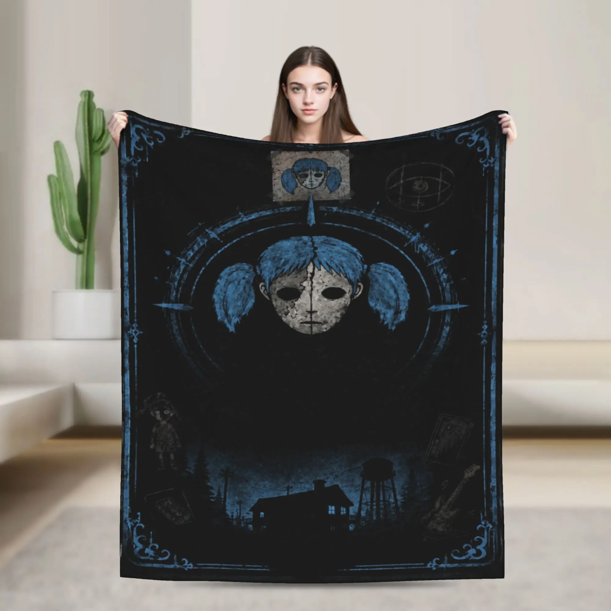  Sally Face Sal Fisher Indie Blanket Lightweight Thin Velvet Cozy Gift  Throw Blankets Bedspread