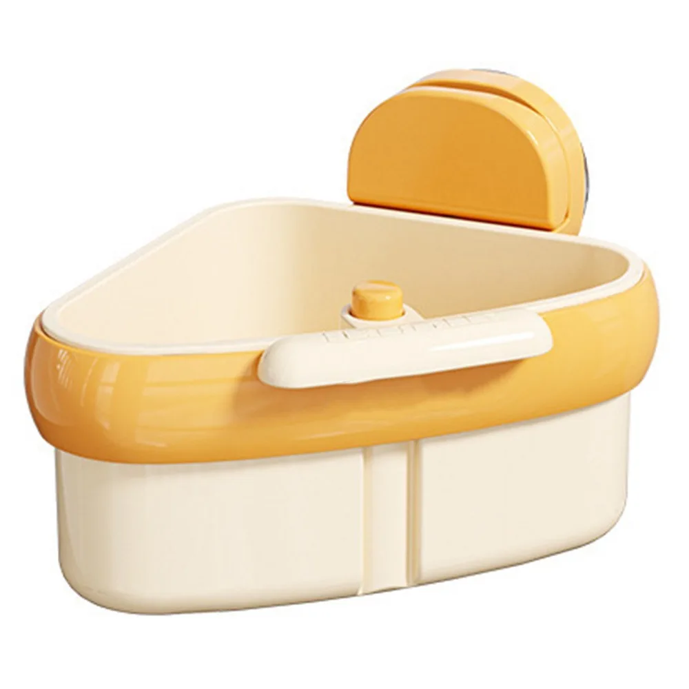 

Креативная самоочищающаяся треугольная корзина-фильтр для раковины 2-в-1 на присоске для кухонного мусора и губок, полка для ванной комнаты