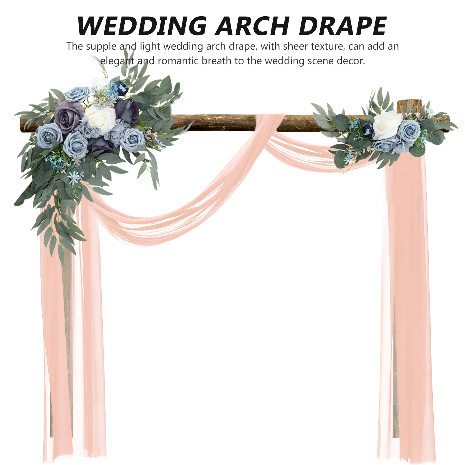 

Sheer Wedding Arch Draping Fabric Elegant Curtain Backdrop Decoration for Wedding Ceremony Ceiling Party Sheer Backdrop