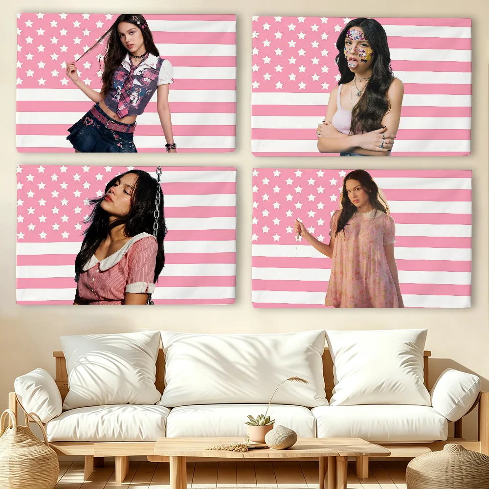 Singer O-Olivia flag For Living Room Home Dorm Decor Wall Outdoor Camping Party Banner Gifts  R-Rodrigo