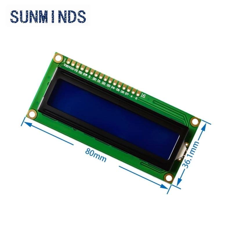 1pcs LCD1602 1602 module green screen 16x2 Character LCD Display Module.1602 5V green screen and white code for arduino