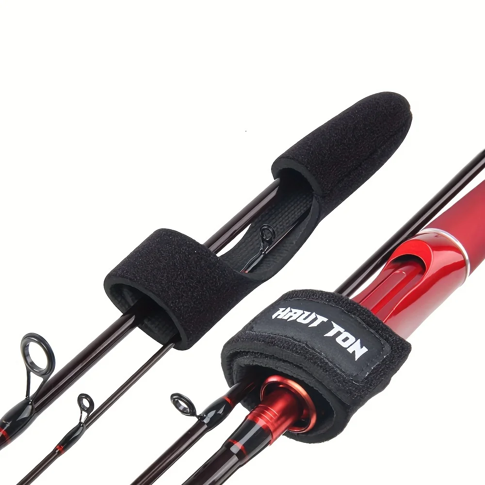 HAUT TON Fishing Rod Wrap Pole Straps, Hook & Loop Fishing Rod Belts, Fishing Rod Ties for Casting Rods, Spinning Rods and Fly R