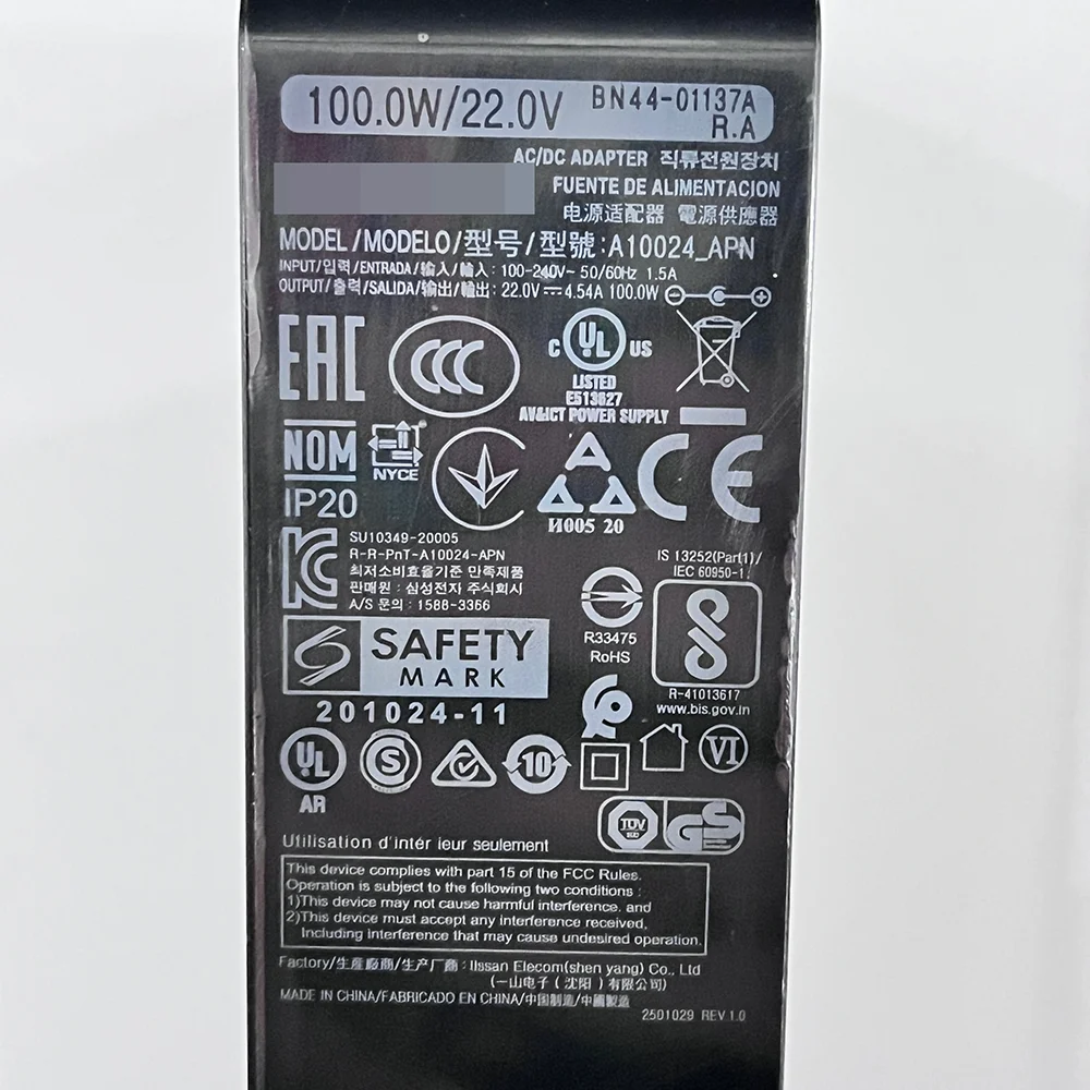 A10024_APN BN44-01137A ใหม่100W 22V 4.54A ac/dc อะแดปเตอร์ที่ชาร์จไฟสำหรับ BN4401137A BN4401137 A10024APN LS34E790 LS34E790C
