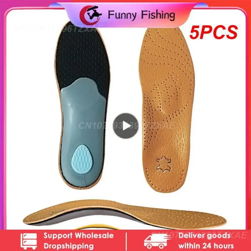 5PCS Shoes Sole Leather Orthotic Insoles  Men Flat Feet Arch Support Orthopedic Shoes Sole Insoles  Feet Men Women Insoles Heels