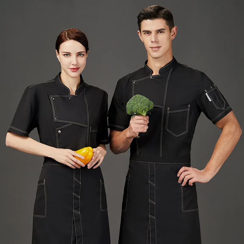 Tuta da cuoco da forno giacca da cuoco da ristorante camicia da cucina uniformi da cameriere dell'hotel vestiti da cucina tuta da caffè uniforme da sala da pranzo