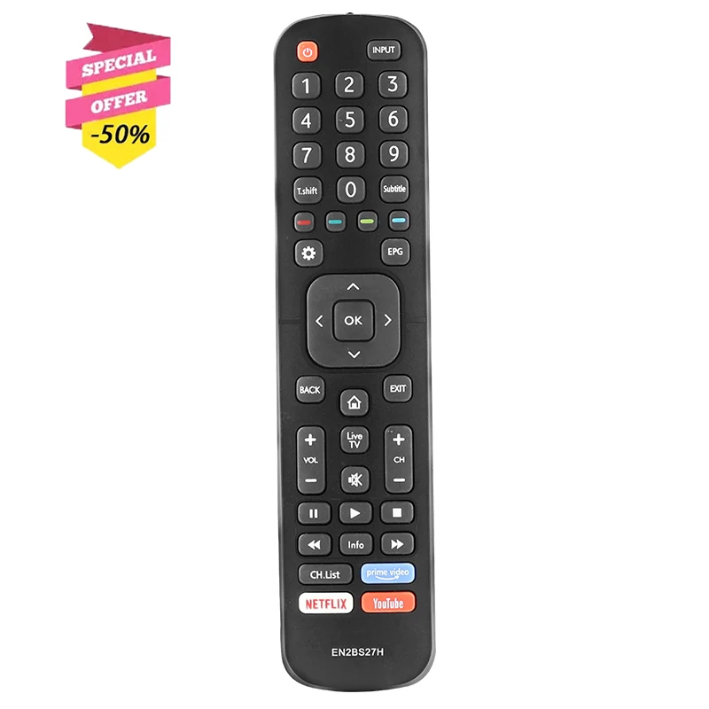 

EN2BS27H Remote Control For Hisense Smart TV 43A7100F 43A7120F 43A7140F 43A7160F 43AE7000F 43AE7010F 43AE7030F 50A7120F 50A7140F