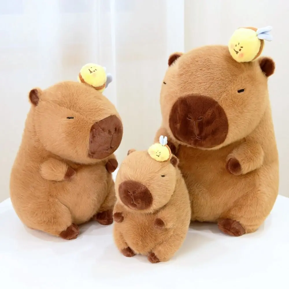 

Pull String Capybara Bee Plush Toy PP Cotton Simulation Capibara Anime Fluffty Toy Cartoon Cute Capybara Plush Doll Christmas