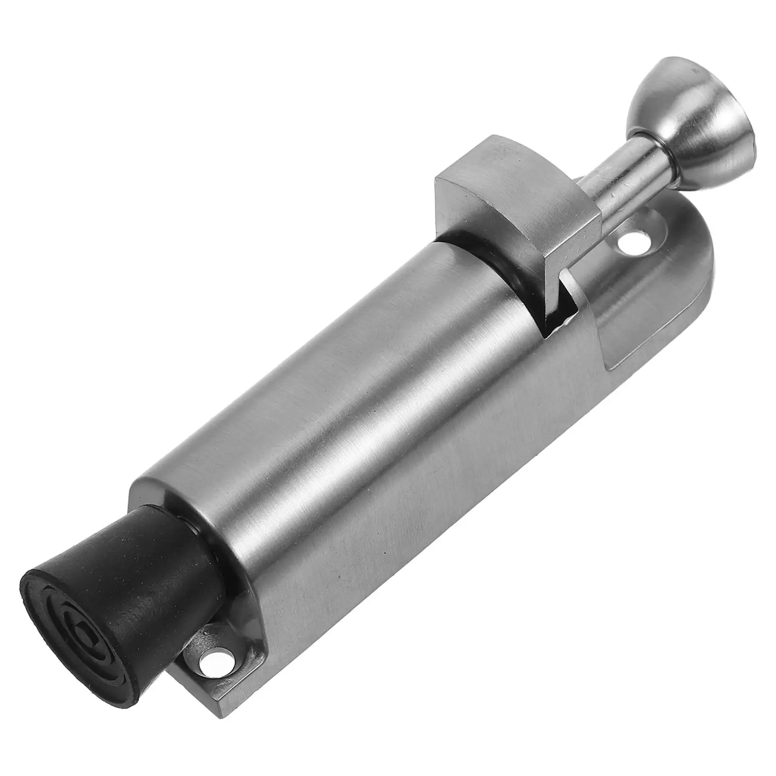 

Heavy Duty Zinc Alloy Door Stopper No Drilling Kickdown Anti Slip Rubber Base Spring Loaded Mechanical Floor Stoppers for Home