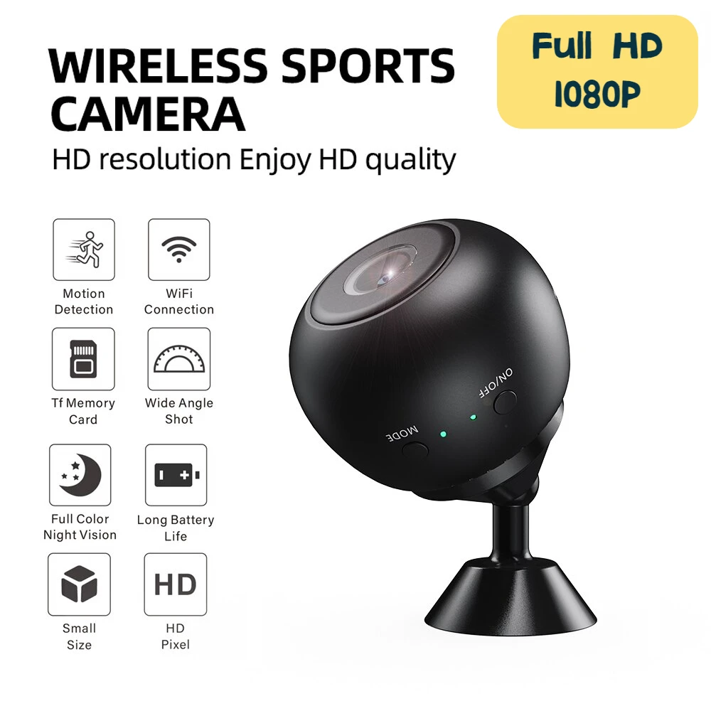 

HD 1080P WiFi Mini Camera Wireless Video Recorder Infrared Night Vision Portable Smart Home Camcorders for Children and Pet