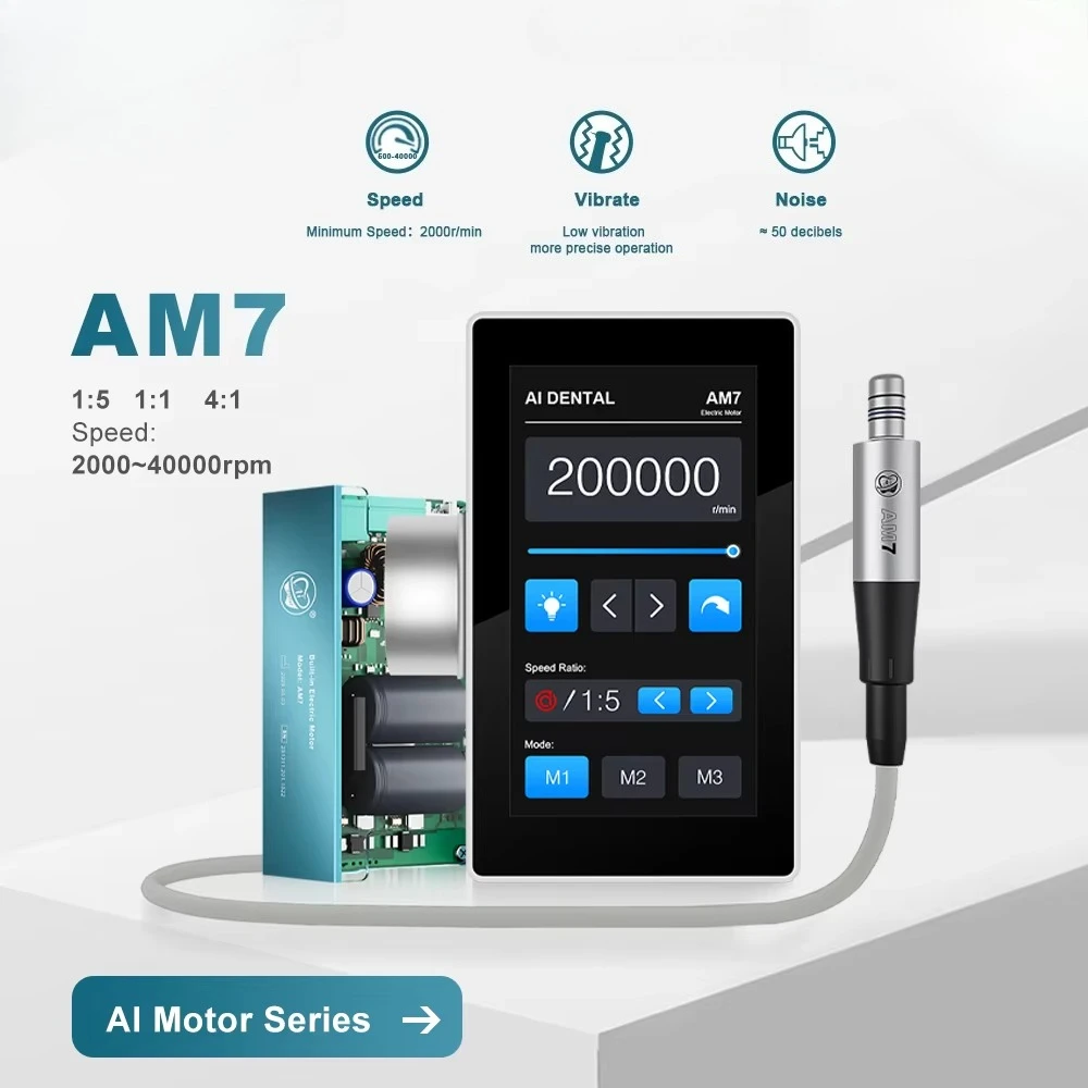 AM7-B Electric Built-in Micromotor Brushless Motor with LED Intelligent Controllable Screen Use for Dental Chair Equipment New