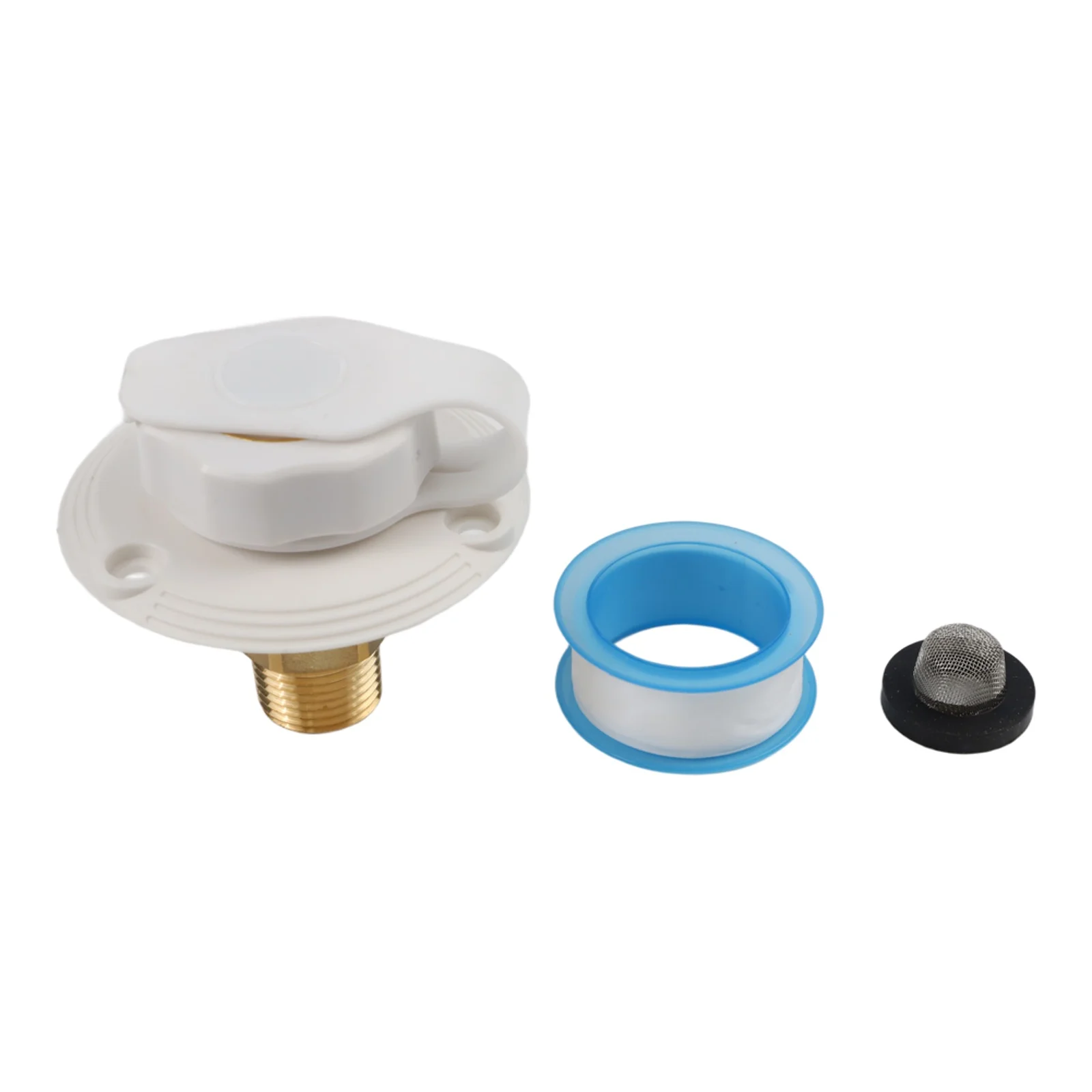 RV Water Inlet Kit with Check Valve 3/4 NH Female 1/2 NPT Male for Secure and Stable Water Connection on Travel Trailers
