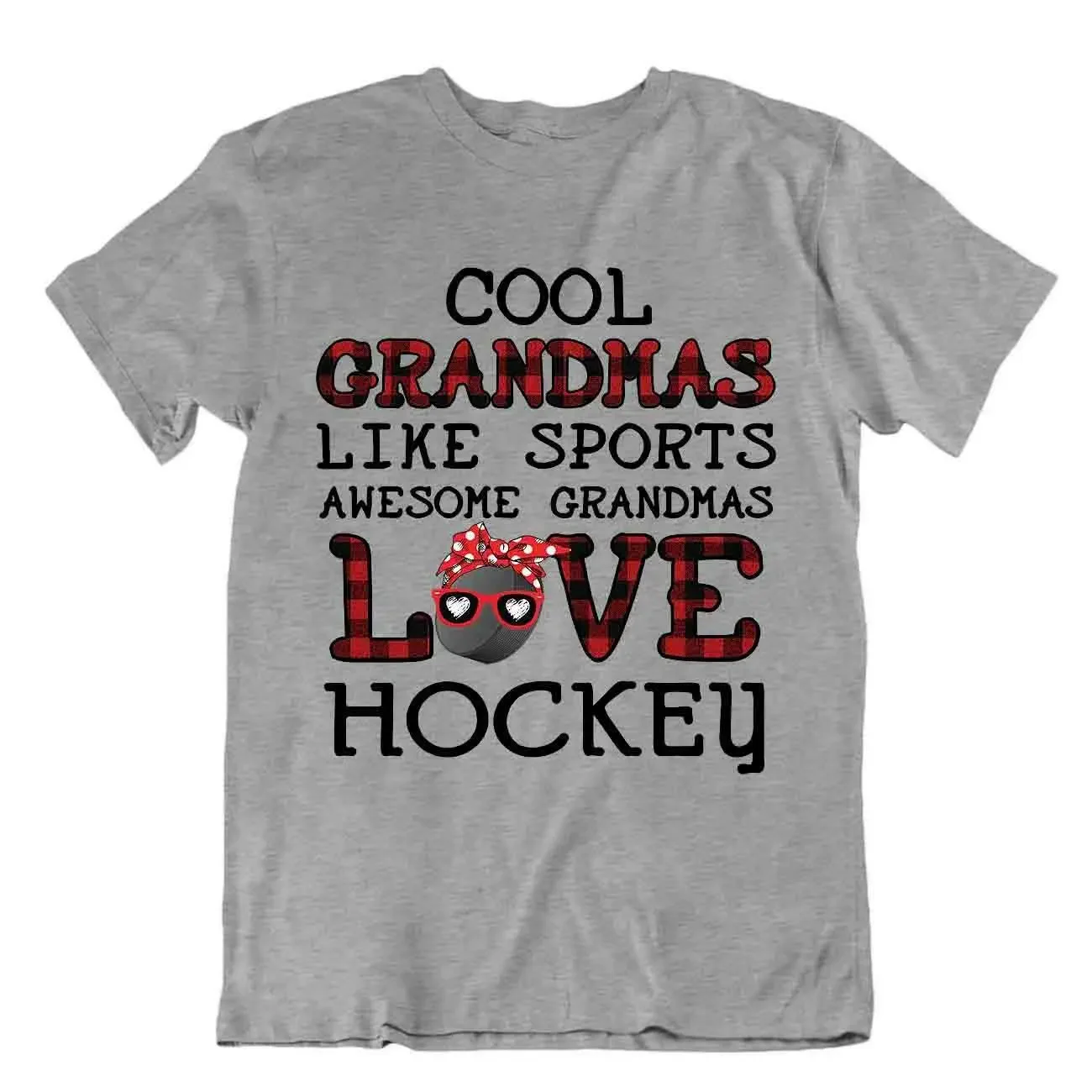 T-shirt de Sport de Hockey, Cool, cadeau de grand-mère, Vintage, mignon, drôle, classique, but de patins