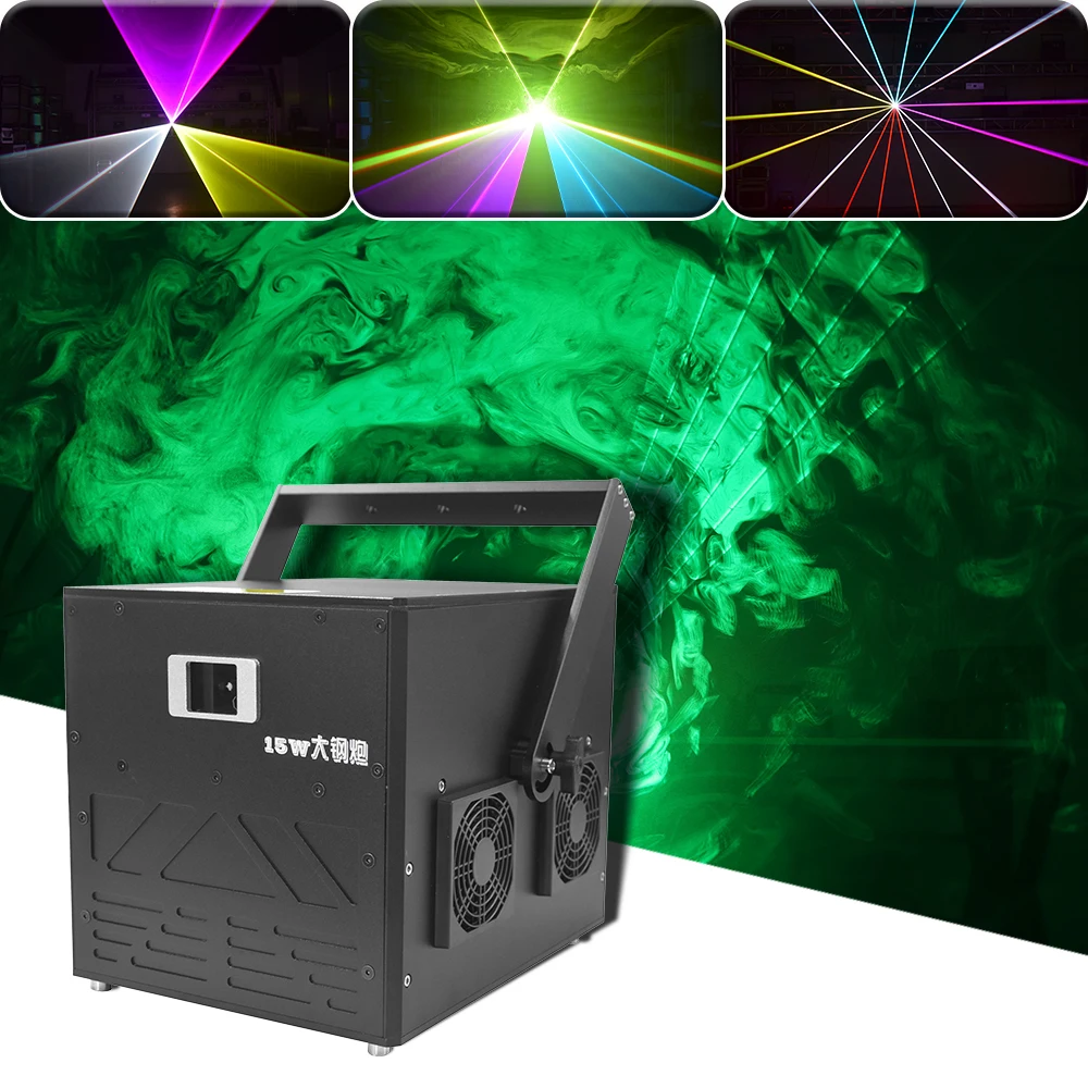 

YUER ILDA 15W RGB Animation Beam Scanner Stage Laser Light Projector DJ Disco Bar Club Party Dance Wedding Xmas Effect Show Lamp