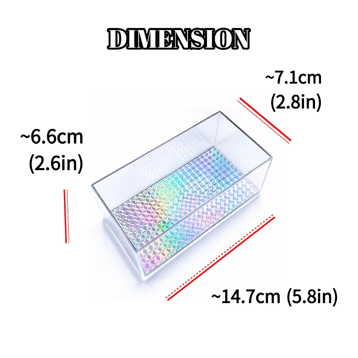 Acrylic Display Box 5.8" x2.8" for Scale 1:43 1:64 1:87 Car Model Collectible Storage Case Figure Miniature DIY Building Diorama