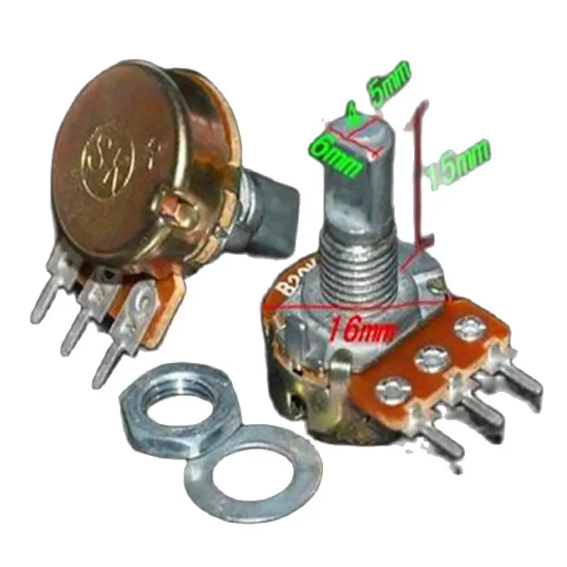 3pcs WH148 / B20K  volume potentiometer / single joint B20K-15MM Axle /Electronic Component