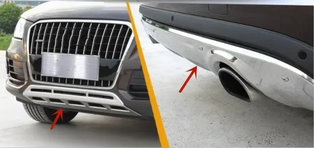 For Audi Q5 2009-2017 stainless steel Before and after bumper guard plate Collision avoidance protection car accessories