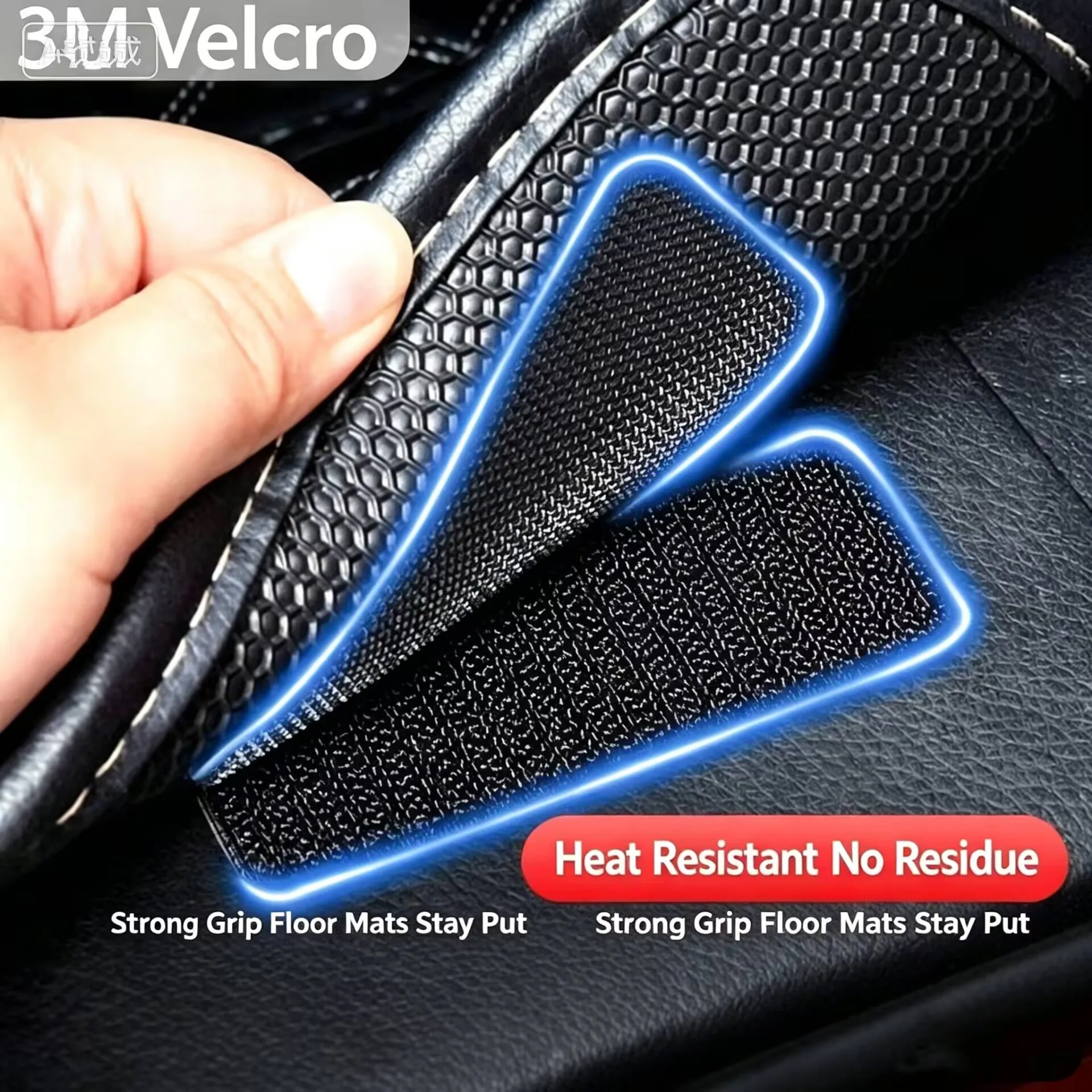 10 Pairs 3M Strong Magic Tape with Self-Adhesive Backing for Floor Pads High Adhesion Heat-Resistant Hook and Loop Fasteners