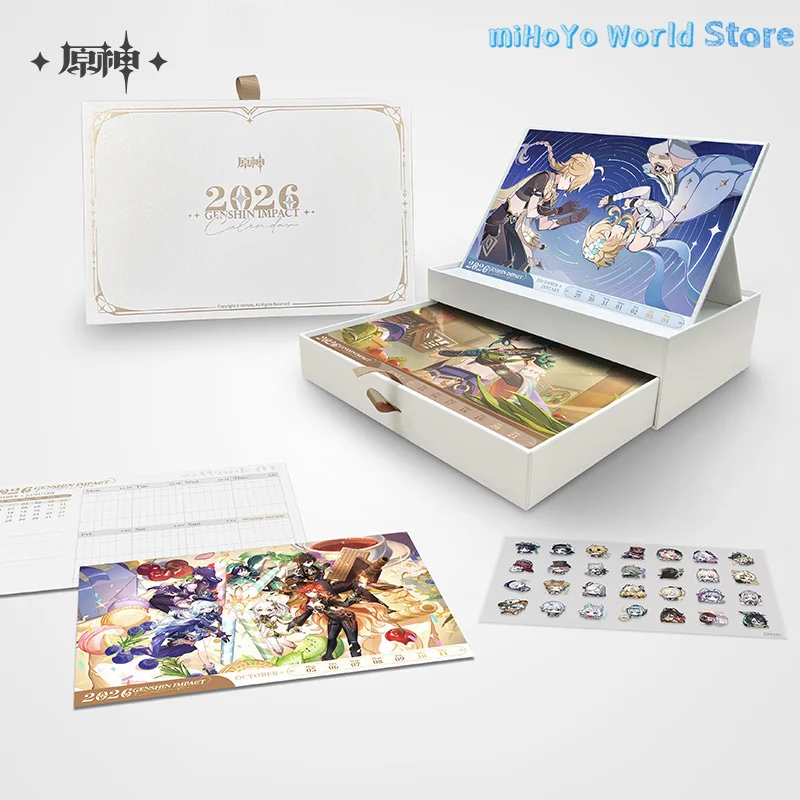 [authentique]-calendrier-officiel-2026-genshin-impact-cosplay-doujin-calendrier-de-jeu-ornement-de-bureau-2026-cadeaux-d'anniversaire-genshin