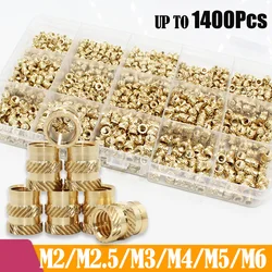 M2 M3 M4 M5 M6 Brass Heat Set Insert Nut Hot Melt Knurled Threaded Injection Insert Double Twill Embedment Copper Nut 3D Print