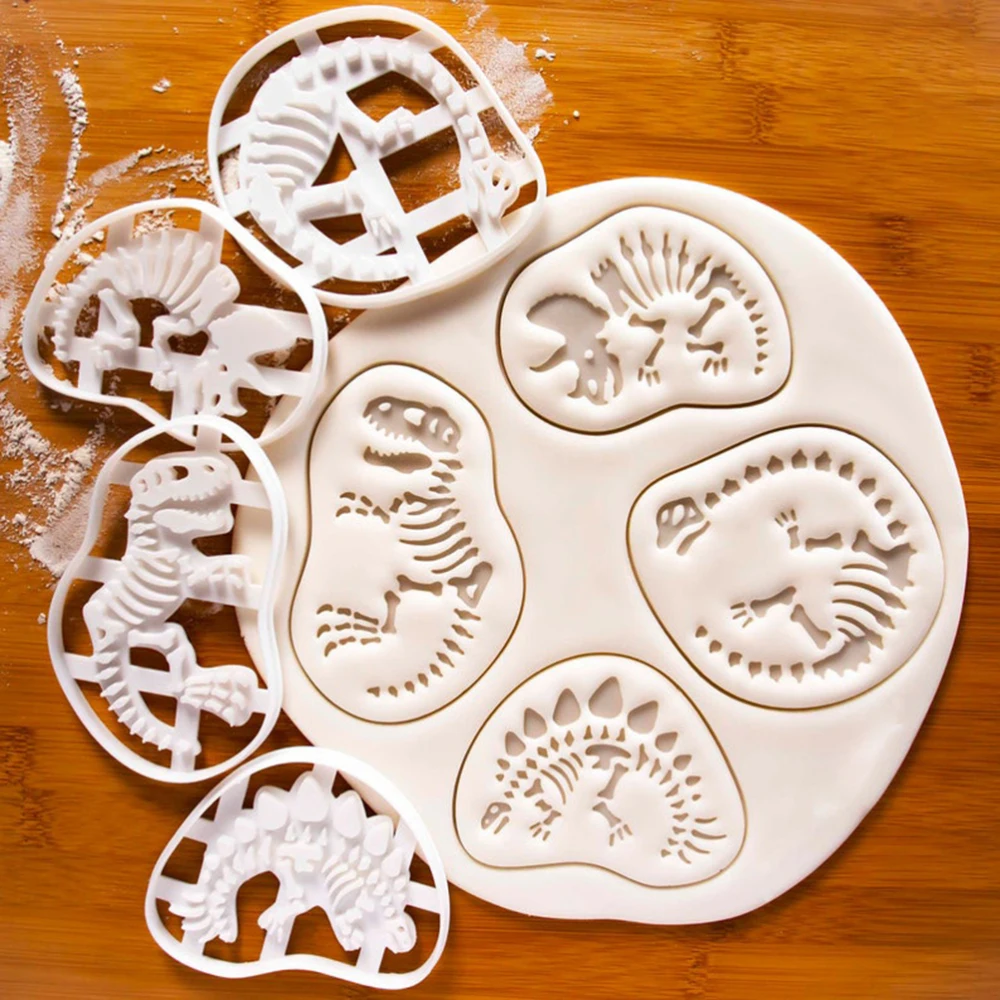 

Dinosaur Cookie Cutters Mold Dinosaur Biscuit Embossing Mould Sugarcraft Dessert Baking Mold Cake Kitchen Accessories Tools