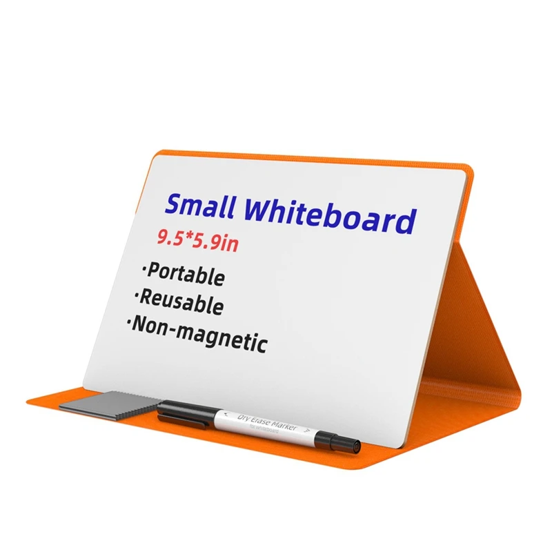 ไวท์บอร์ดขนาดเล็กแบบพกพาท็อป,Reusable Mini Magnet Dry Erase Boardพร้อมMarkerเช็ดผ้าMagnetic Dry Erase Board