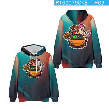 Burgerpommes icrimax felpa con cappuccio adolescenti colore sfumato Kawaii felpe con cappuccio moda top personalità abbigliamento per bambini