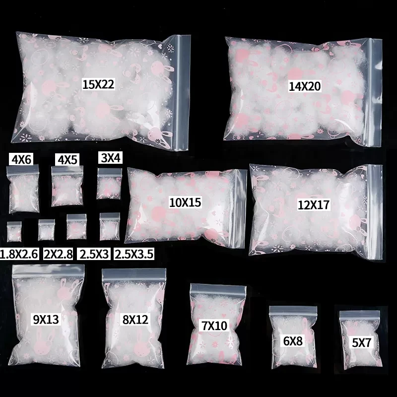TETP 100 stücke Mini Ziplock Taschen Mit Muster Für Home Reise Schmuck Halskette Ohrring Ring Zubehör Verpackung Lagerung Veranstalter