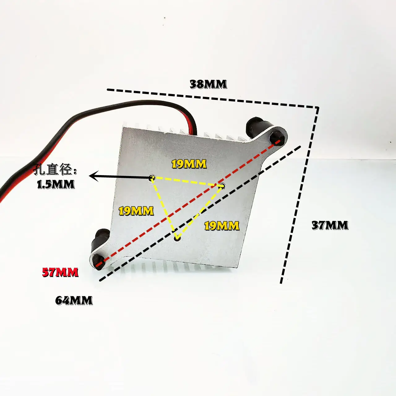 New trand graphics card hole distance 57MM network interface card CPU with aluminum heat sink cooling fan