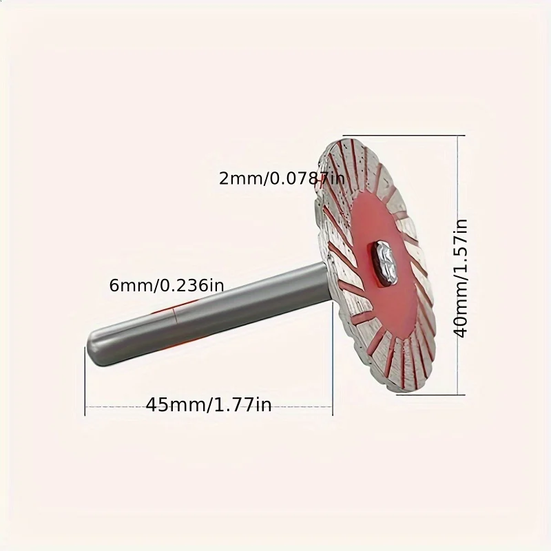5Pcs Diamond Turbo Mini Stone Carving Blade Cutting Disc Wheel for Granite Marble Ceramic Tile
