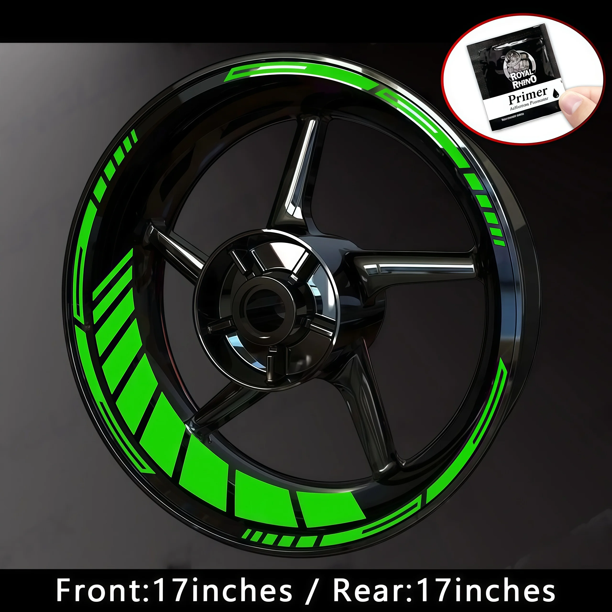 16 stks/vel voor 17in Motorfiets Hub Stickers Streep Waterdichte Vinyl Decals voor YAMAHA Honda Kawasaki Suzuki BMW KTM Triumph