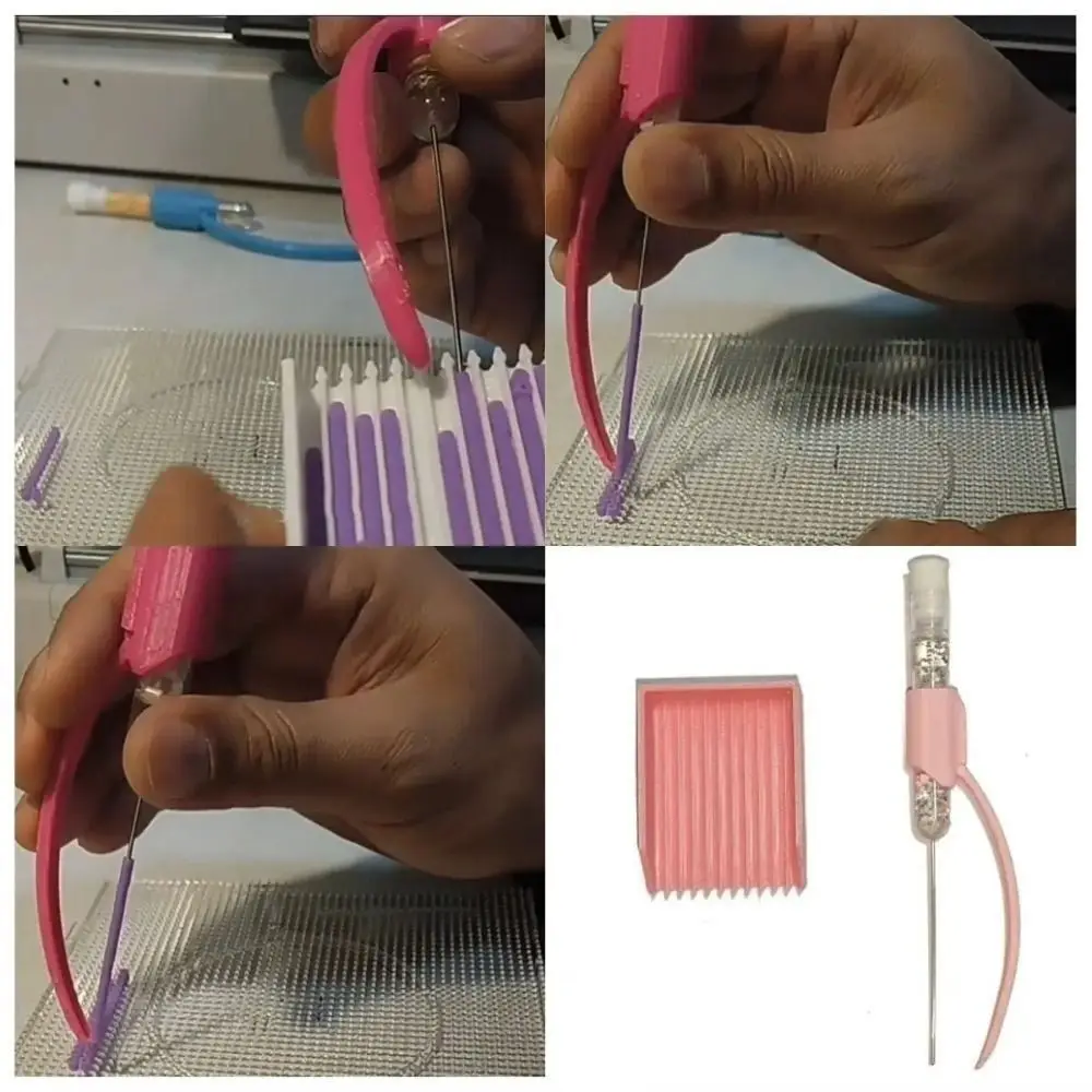 Pinzas creativas para pintura de diamantes PP de 2,6mm, juego de pinzas para cuentas hechas a mano de acero inoxidable, juguete para regalo hecho a mano