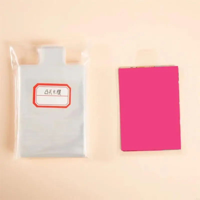 54DA 100pcs protetores cartão transparentes com deslizante letras relevo para exibição cartão