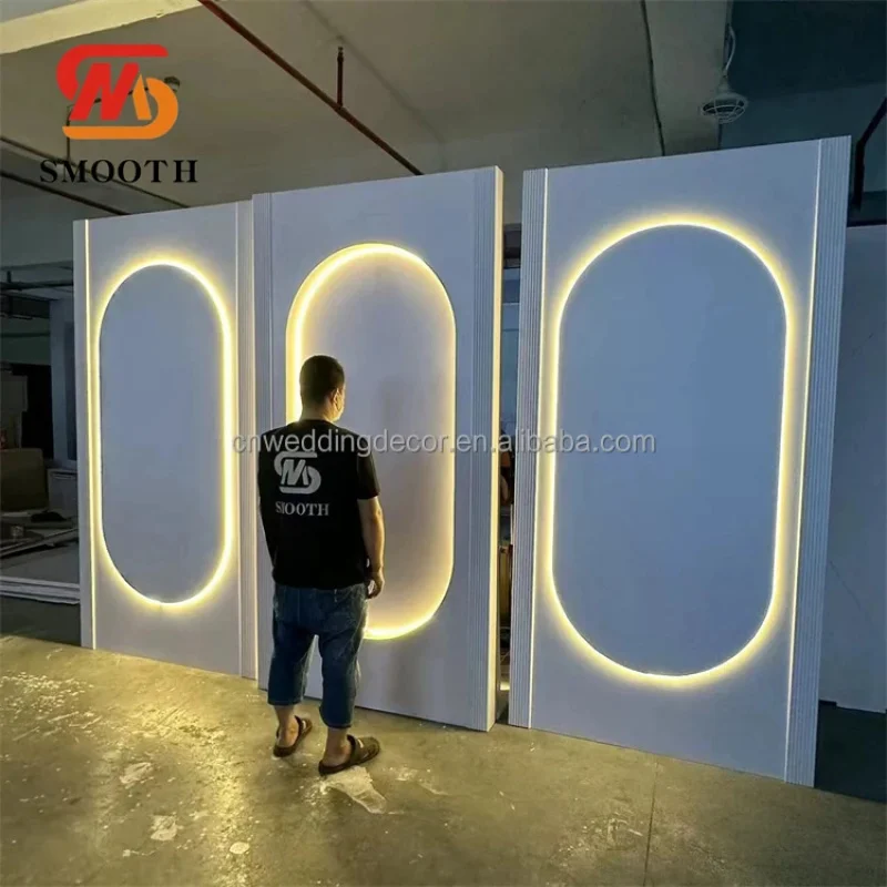 custom.ZKAI Elegant White Acrylic Name Chart Welcome Sing Seatting List Wall with Bell Wedding Decoration Event