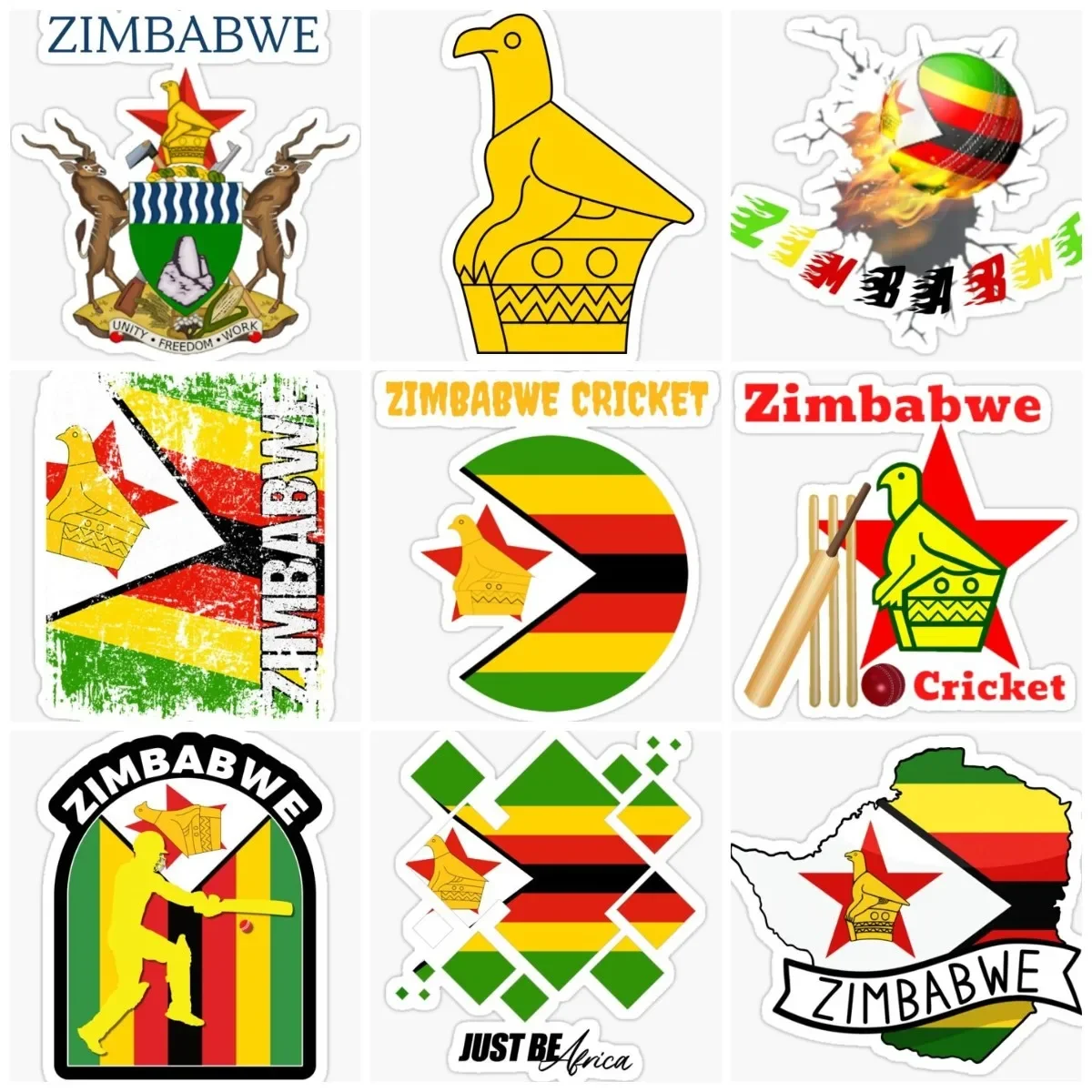 

Zimbabwean ZWE Flag Map Emblem Sticker Camper Van Bicycle Car Truck Moto Window Glass Helmet PVC Decal Accessories Customizable