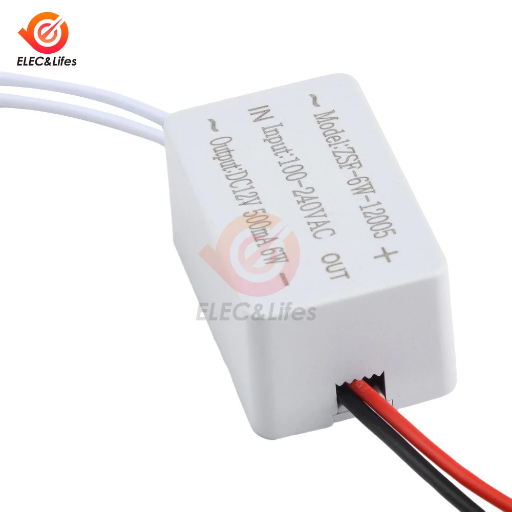 LEDドライバー 6W 0.5A 12W 1A 18W 1.5A 24W 2A 36W 3A 48W 4A 60W 5A LED電源用 AC 100-240VからDC 12Vへの照明用トランスフォーマー