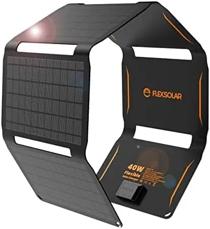 

40W Foldable Solar Panel Charger with USB-C & USB-A, Fast Charging for Phones, Power Banks, Camping, Hiking, Backpacking