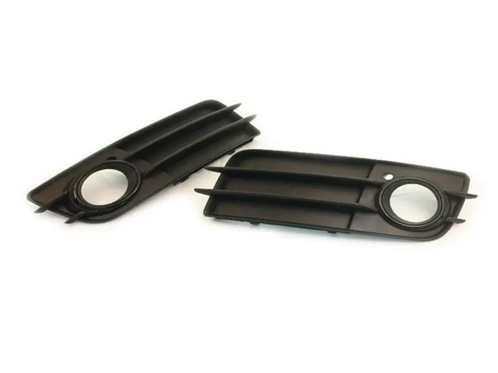 

S-Line Bumper Front Fog Light Grille With Chrome/Black Ring For Audi A4 B8