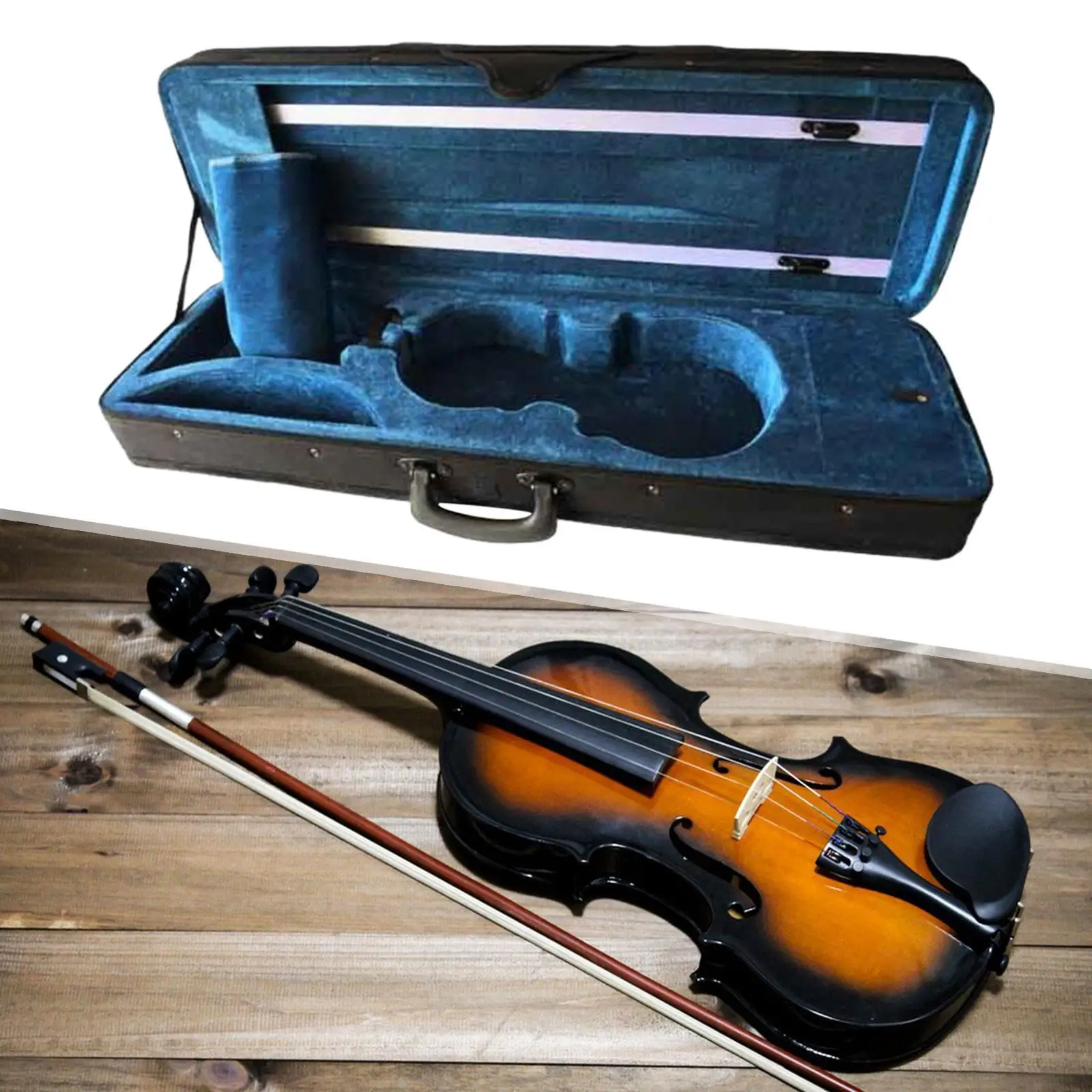 4/4 Violin Case,Portable,Sturdy with Straps Bow Holder Professional Oblong Violin Hard Case Lightweight for Travel Outdoor