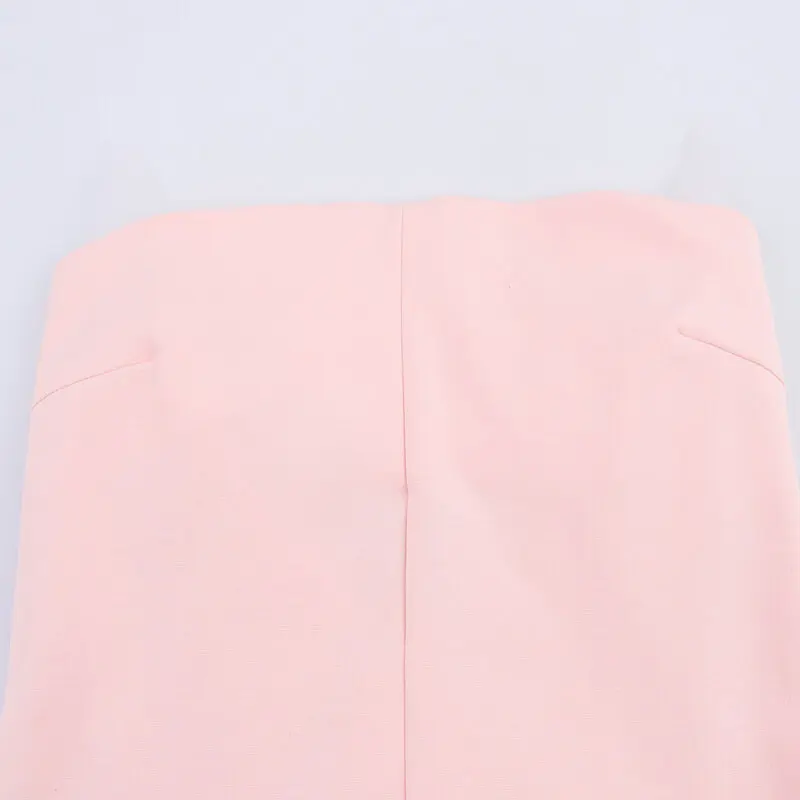 Pantaloni lunghi monopezzo con colletto dritto lungo da donna estivi, top a tubo, pantaloni lunghi generali, design a vita media